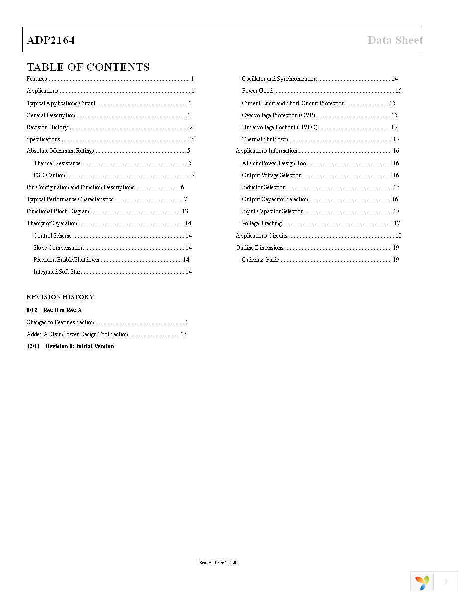 ADP2164ACPZ-R7 Page 2