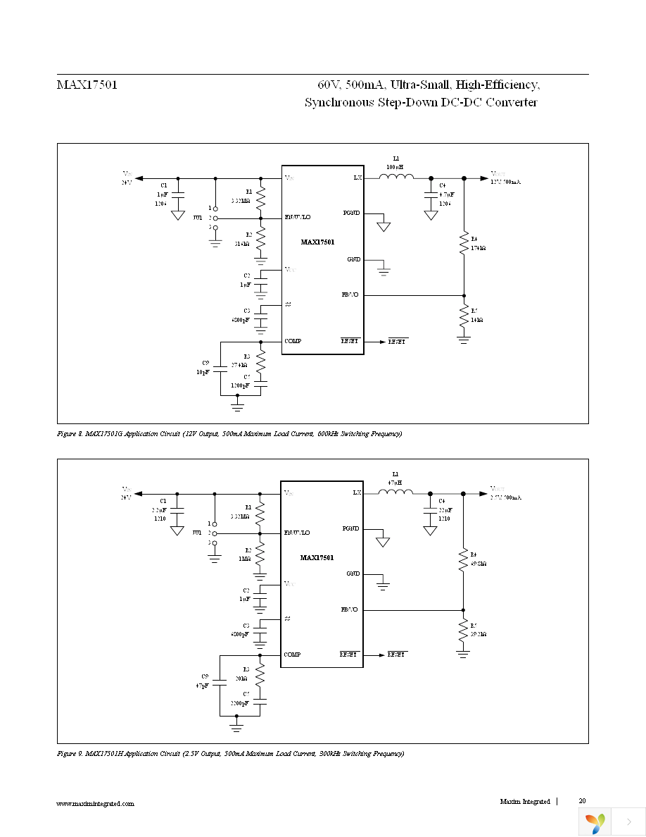 MAX17501EATB+ Page 20