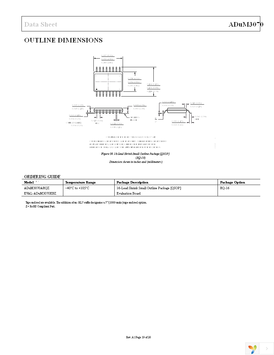 ADUM3070ARQZ Page 19