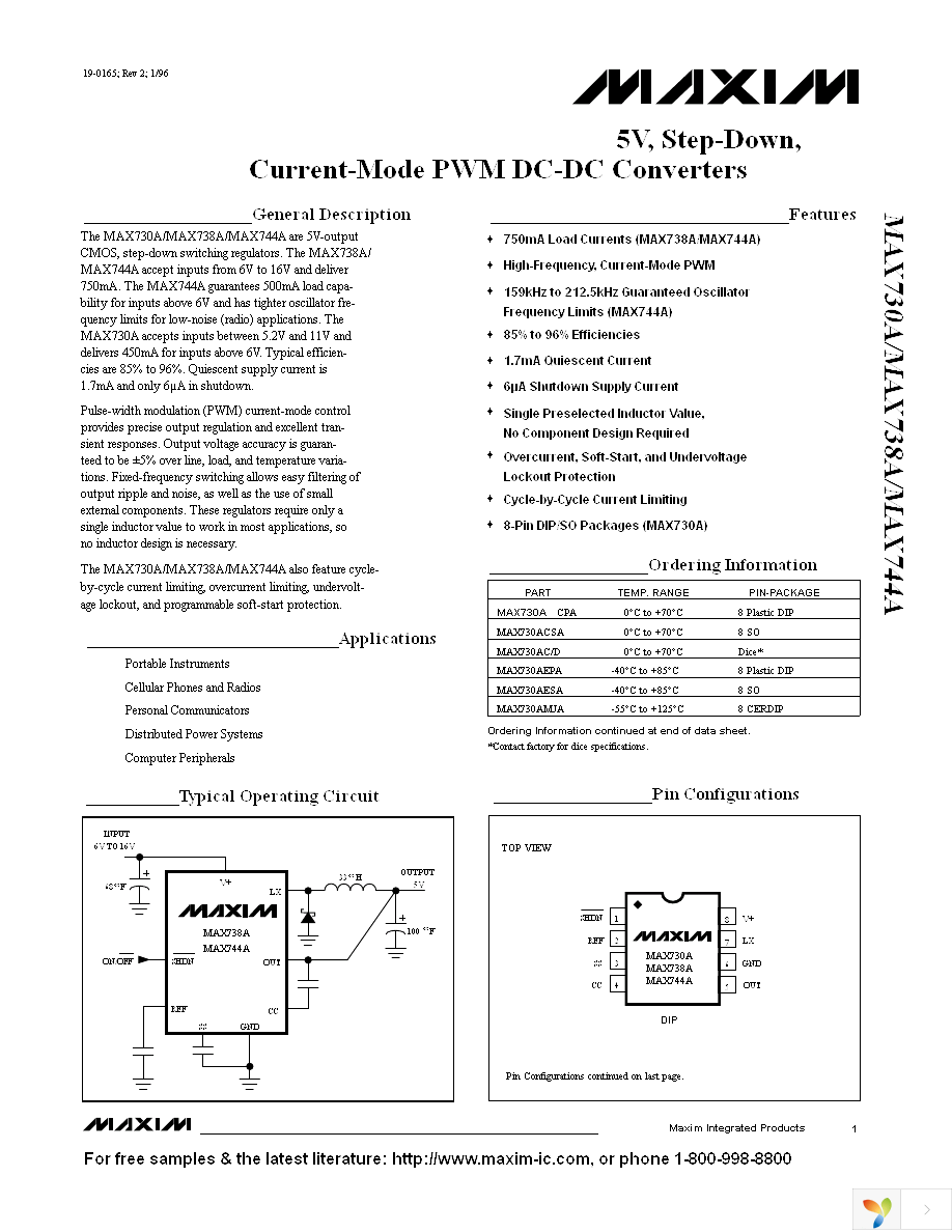 MAX738ACWE+ Page 1