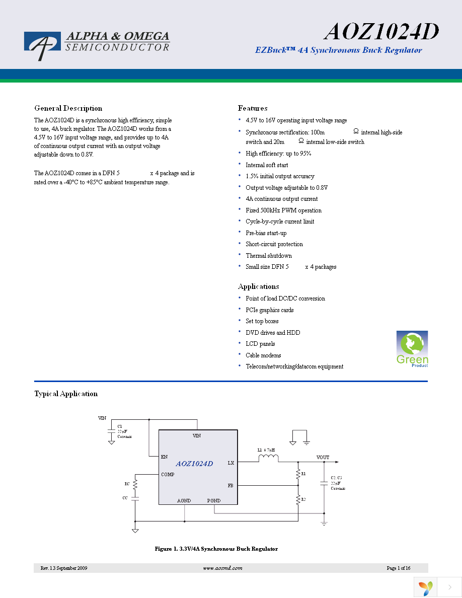 AOZ1024DI Page 1