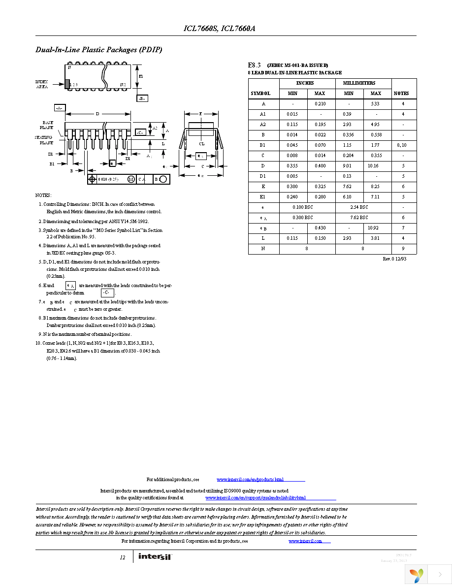 ICL7660SIBAZT Page 12