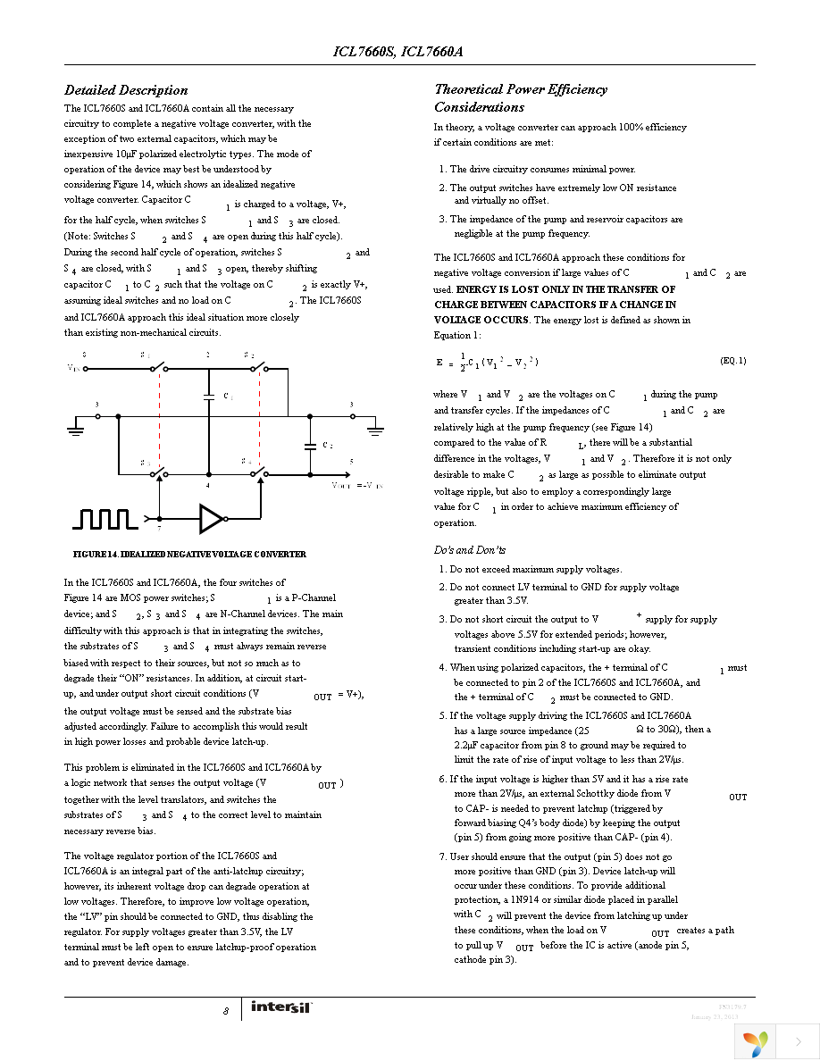 ICL7660SIBAZT Page 8