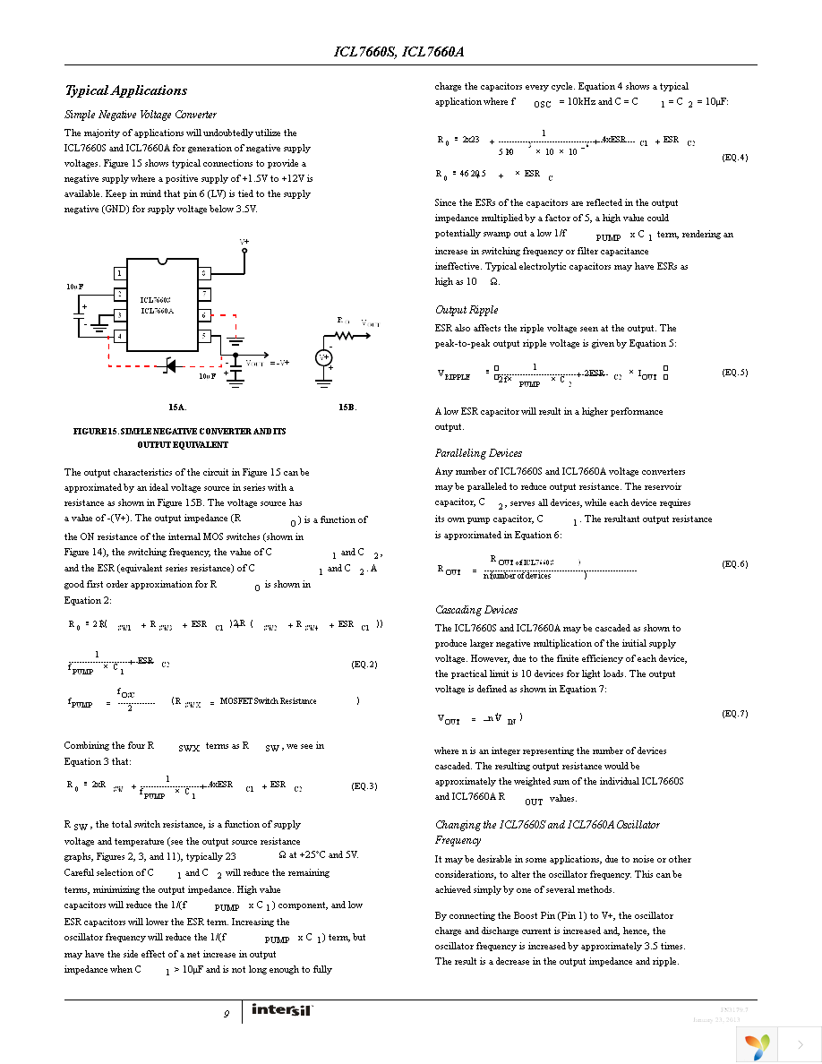 ICL7660SIBAZT Page 9