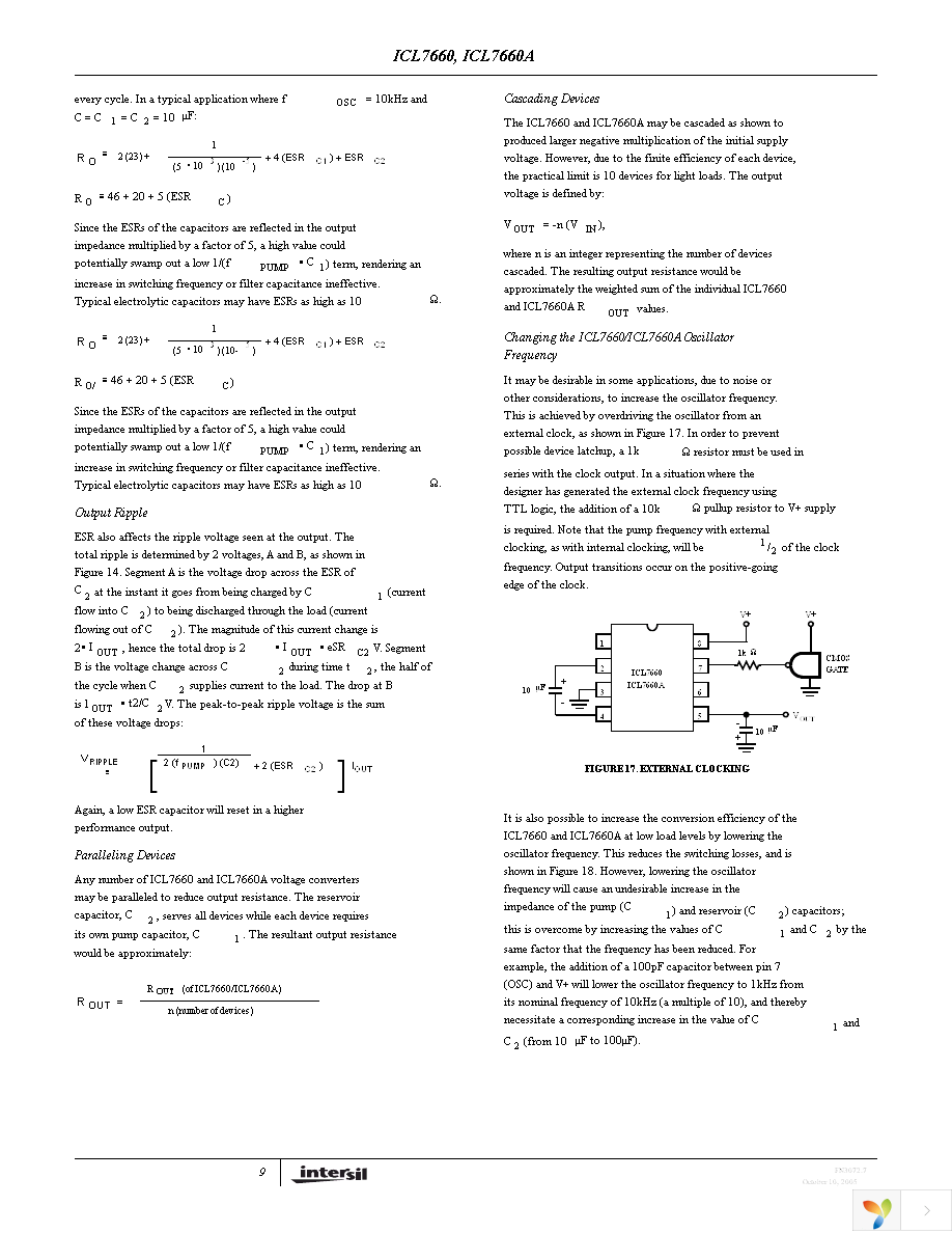 ICL7660CBAZ-T Page 9