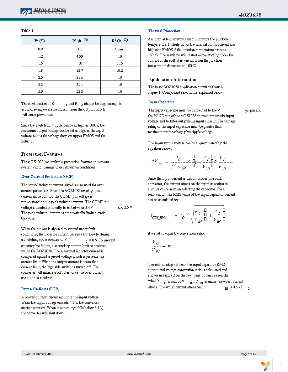 AOZ1038PI Page 6