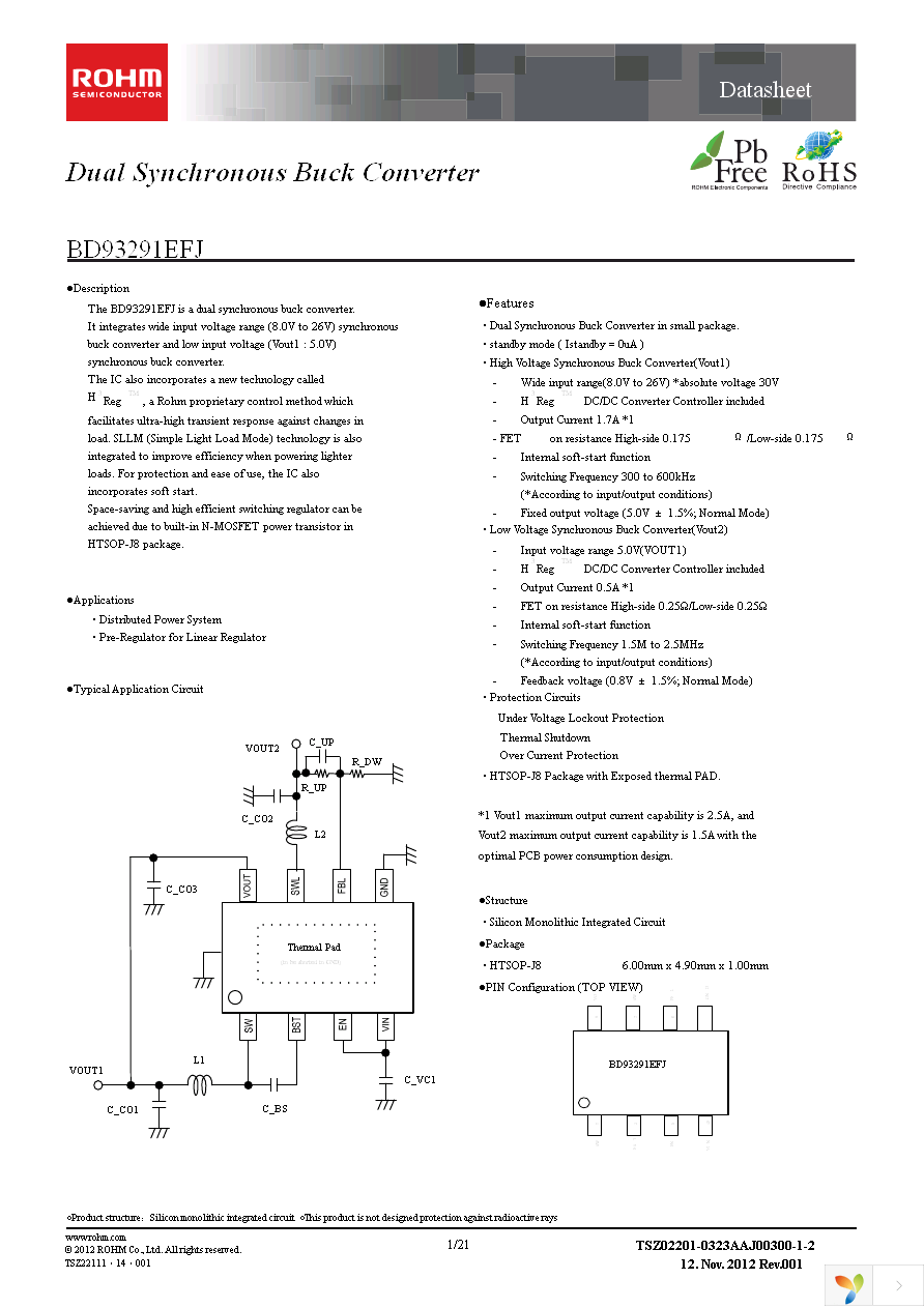 BD93291EFJ-E2 Page 1