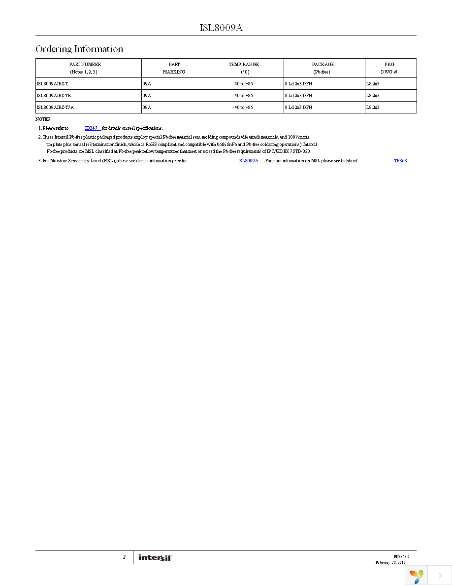 ISL8009AIRZ-T Page 2