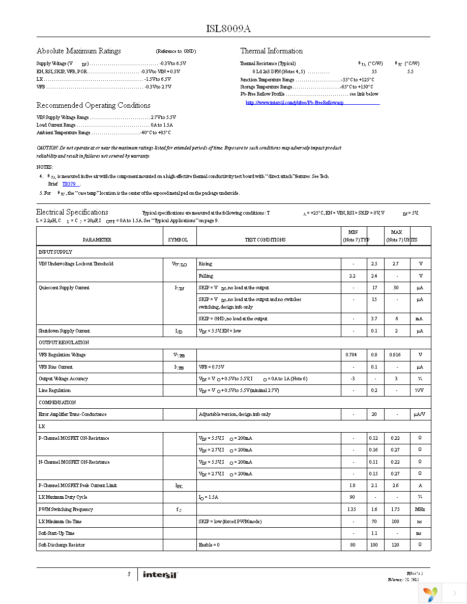 ISL8009AIRZ-T Page 3