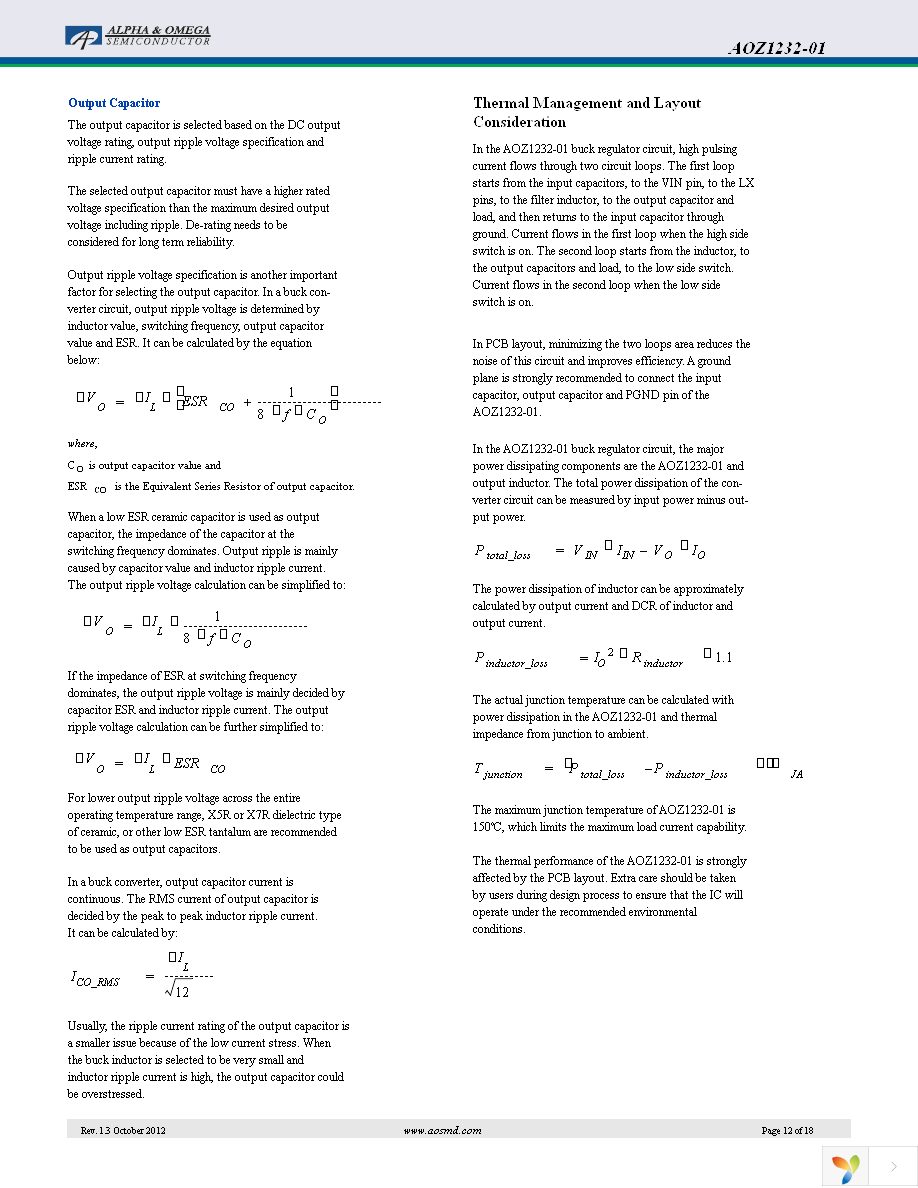 AOZ1232QI-01 Page 12