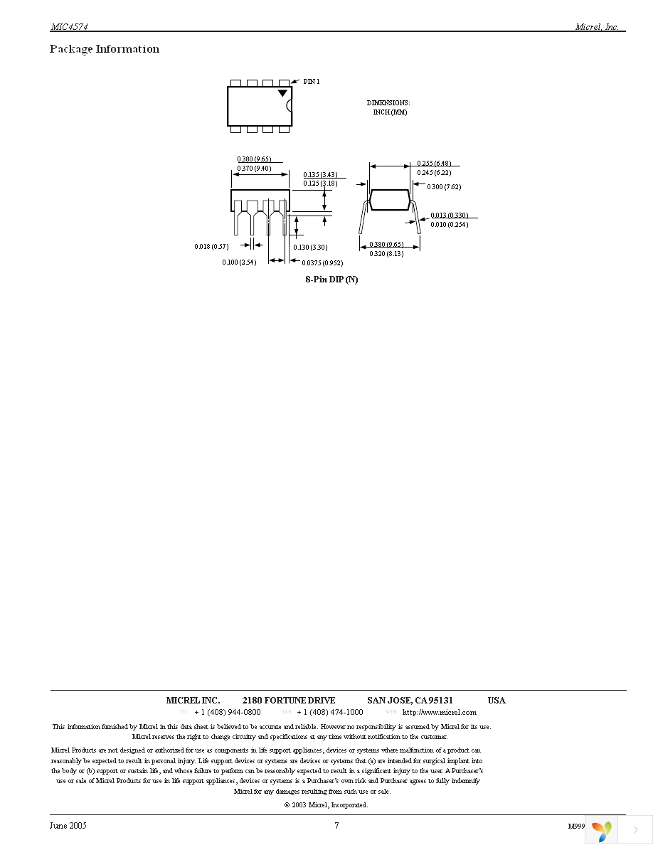 MIC4574-5.0YN Page 7