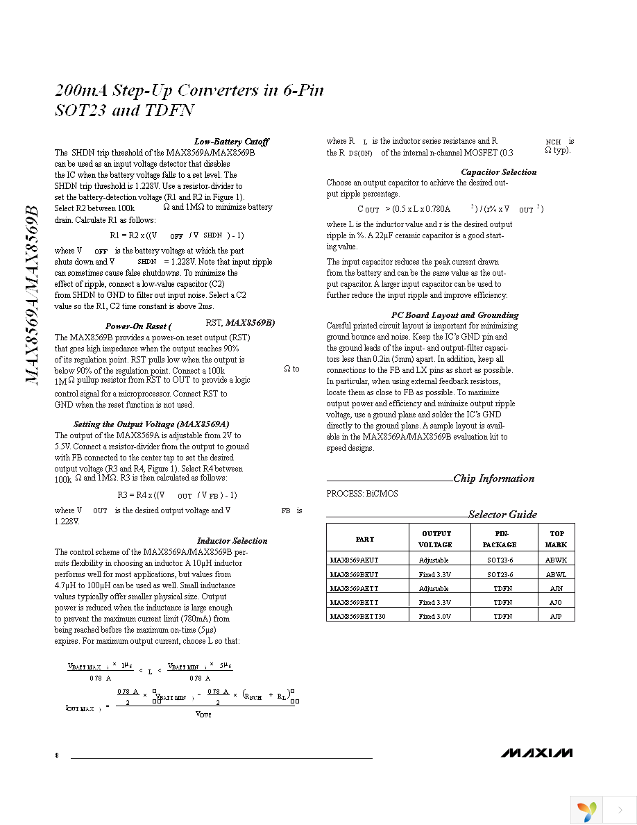 MAX8569BEUT+T Page 8