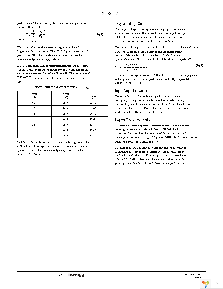 ISL8012IRZ-T Page 14