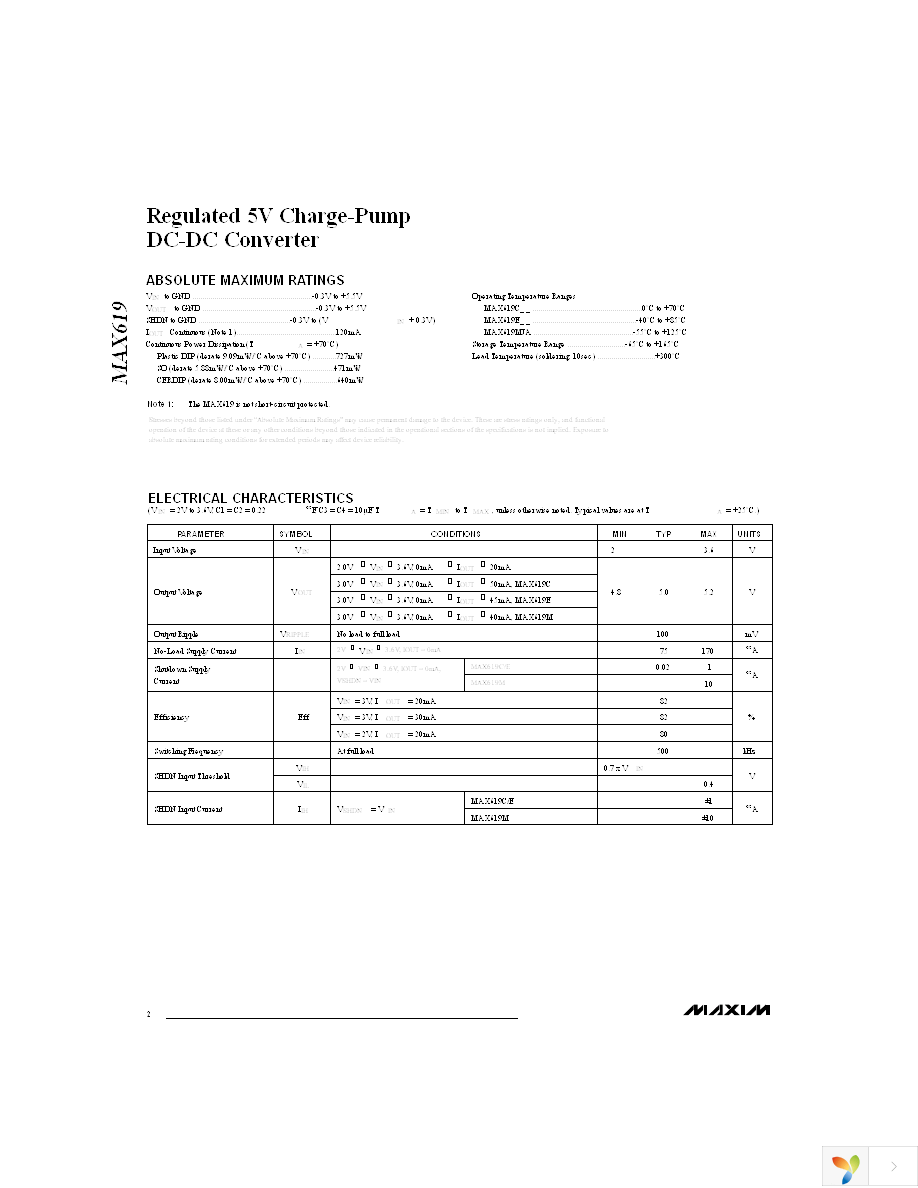 MAX619ESA+ Page 2