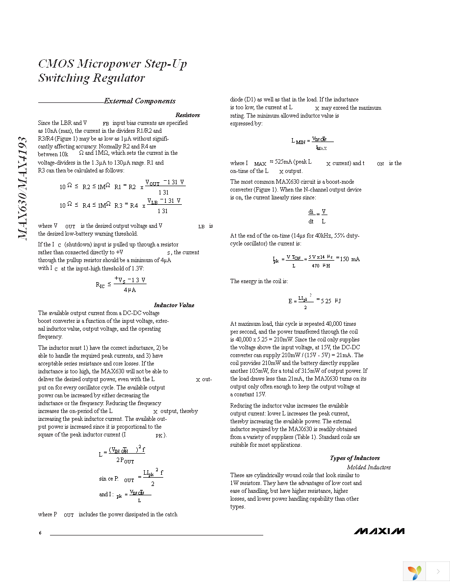 MAX630CPA+ Page 6