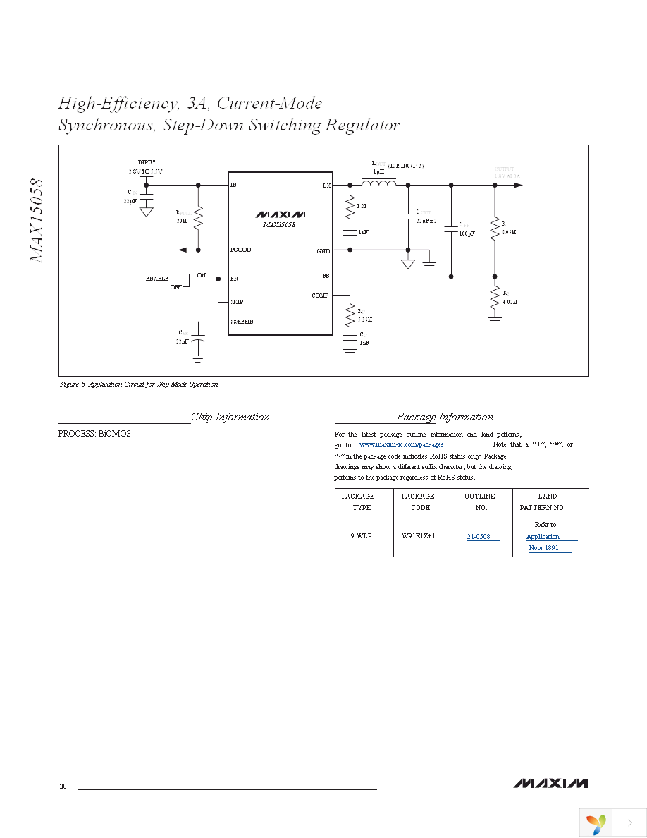 MAX15058EWL+T Page 20