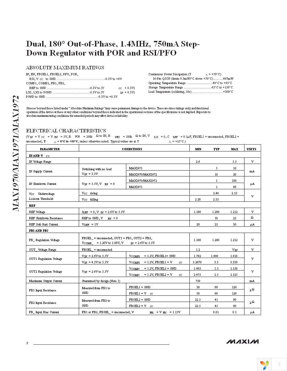 MAX1971EEE+ Page 2