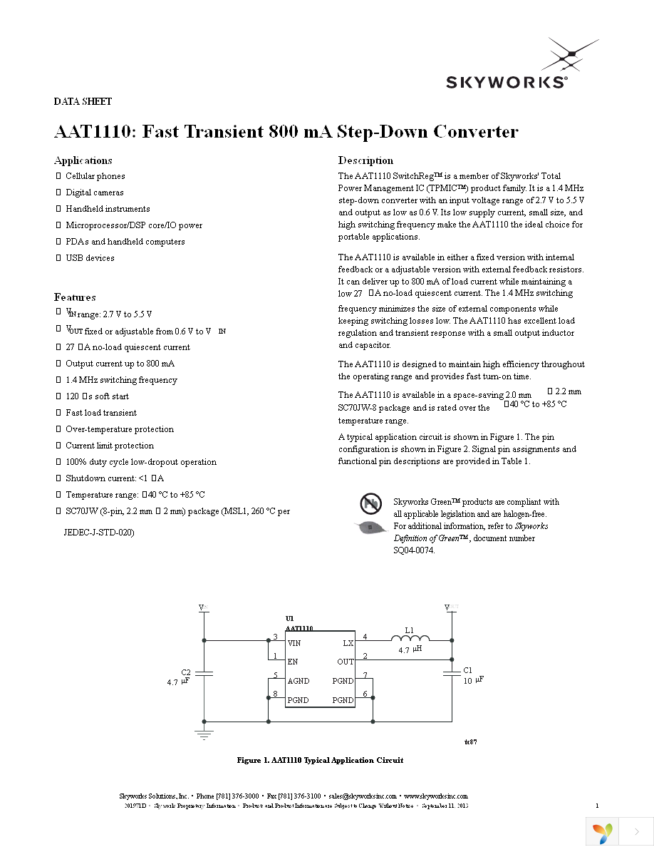 AAT1110IJS-3.3-T1 Page 1