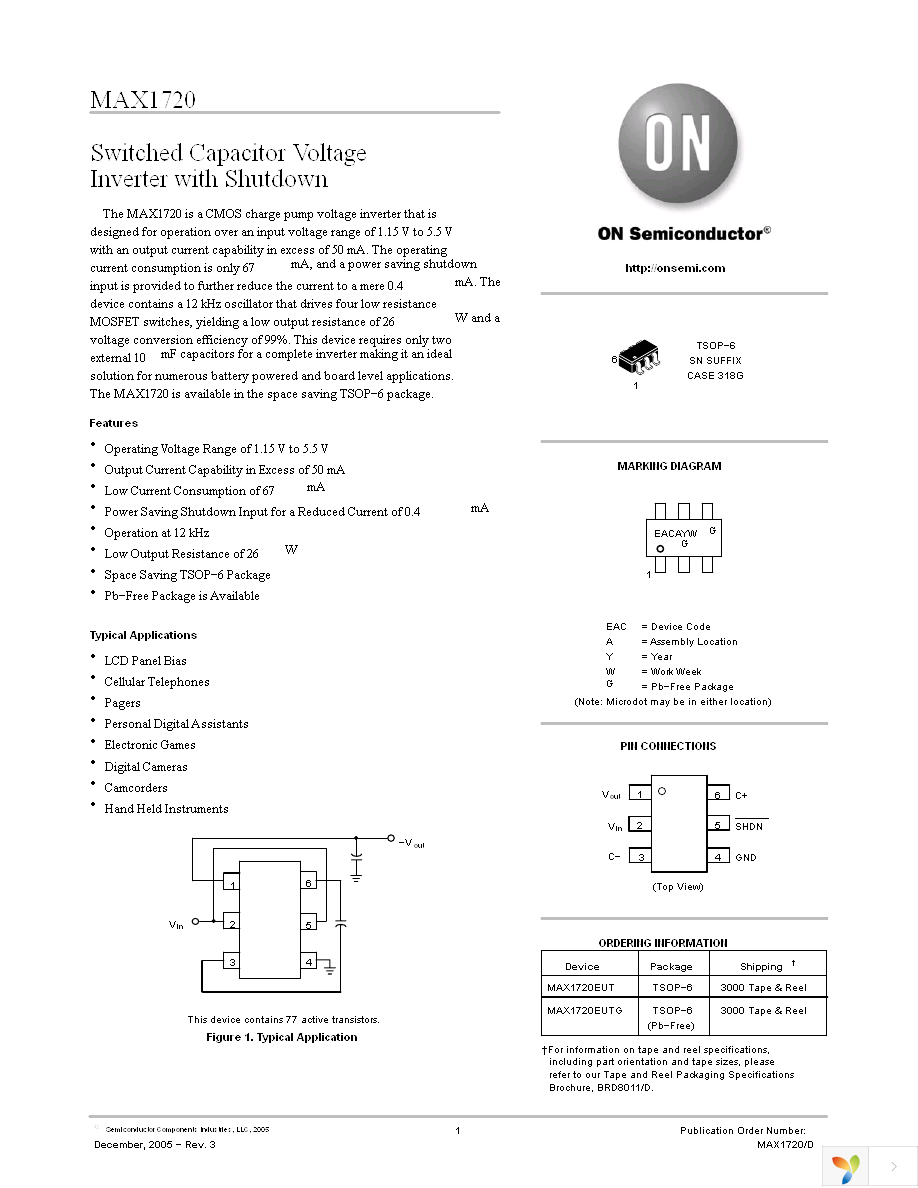 MAX1720EUTG Page 1