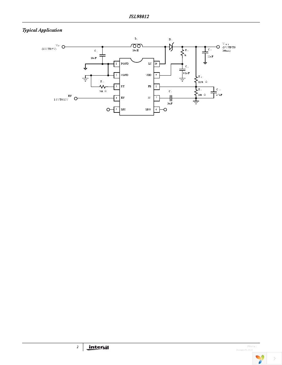 ISL98012IUZ-TK Page 2