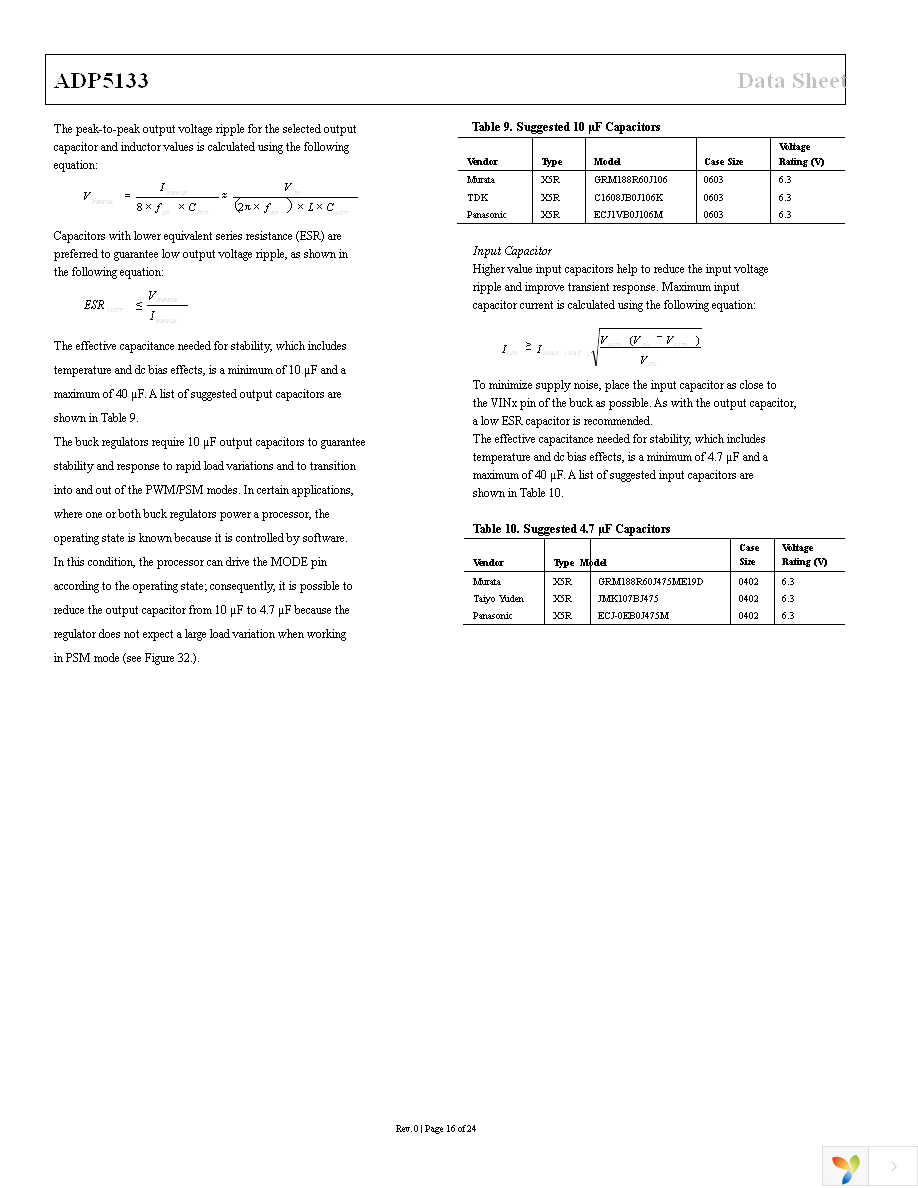 ADP5133ACBZ-R7 Page 16