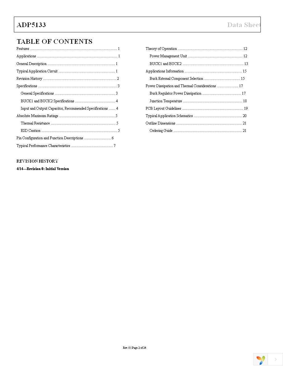 ADP5133ACBZ-R7 Page 2