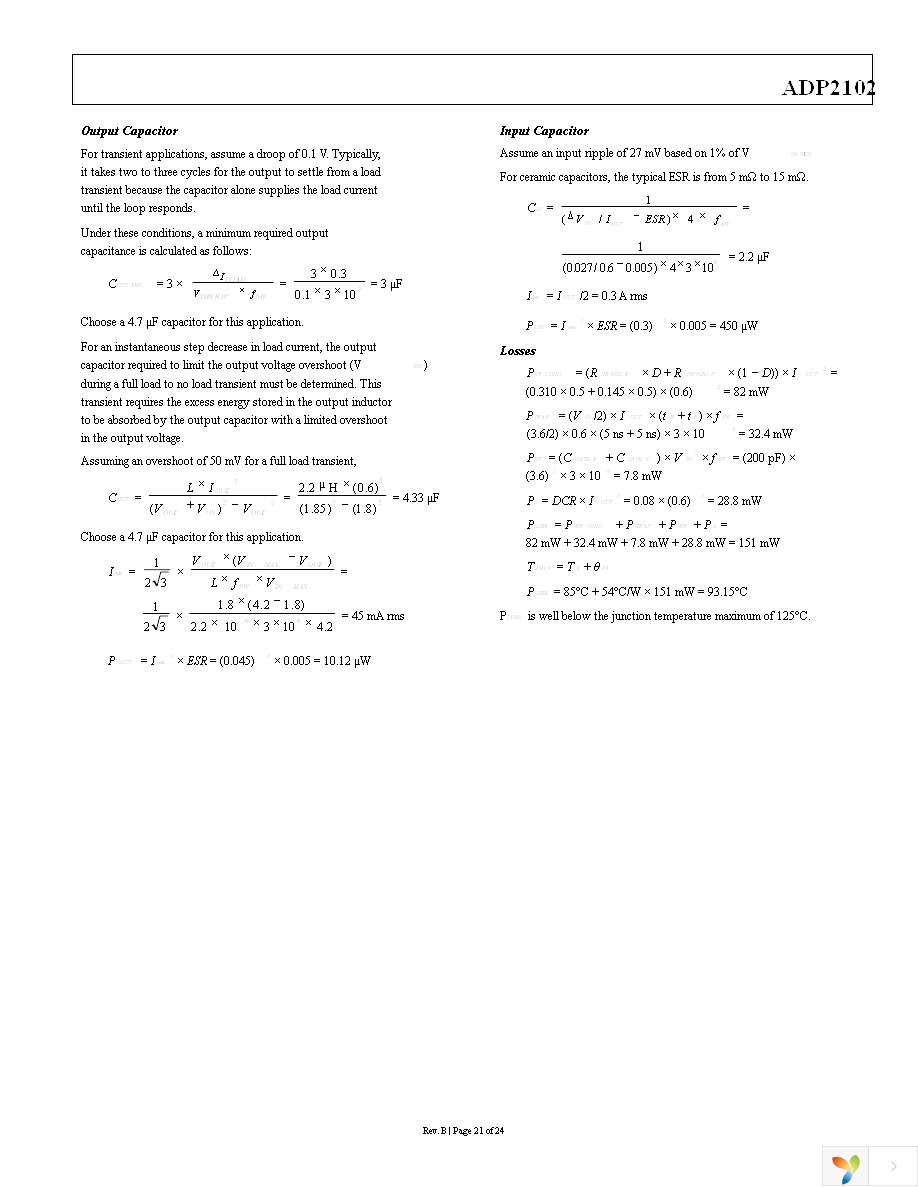 ADP2102YCPZ-4-R7 Page 21