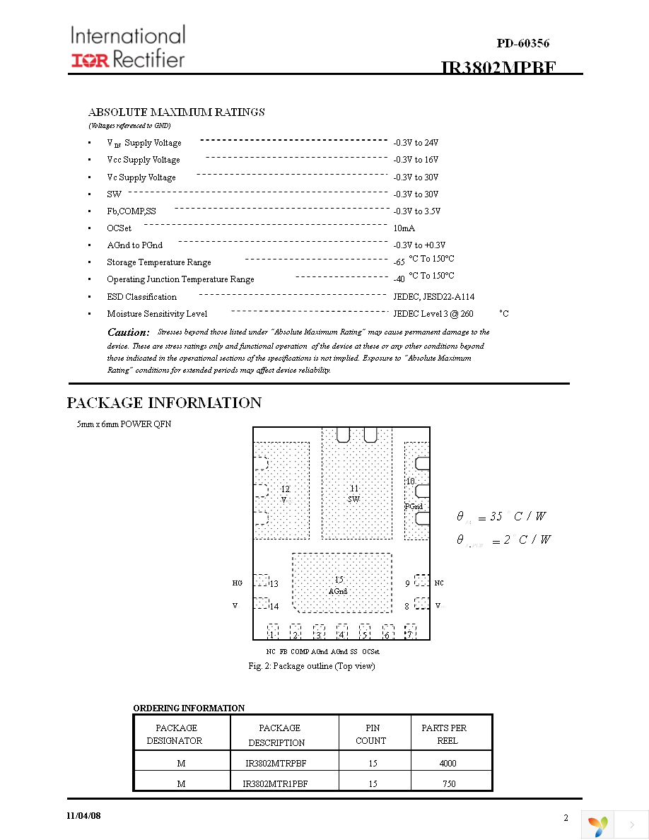 IR3802MTRPBF Page 2