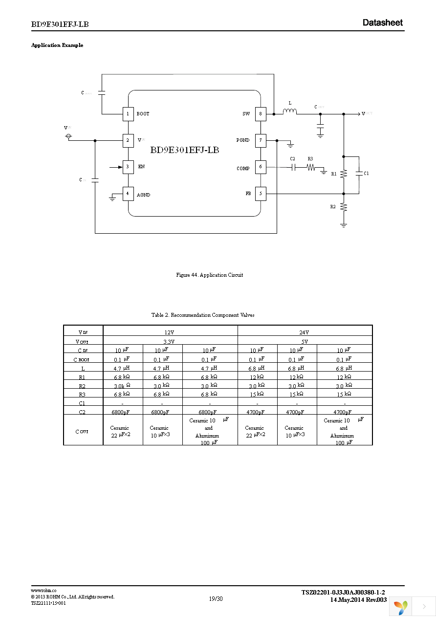 BD9E301EFJ-LBE2 Page 19