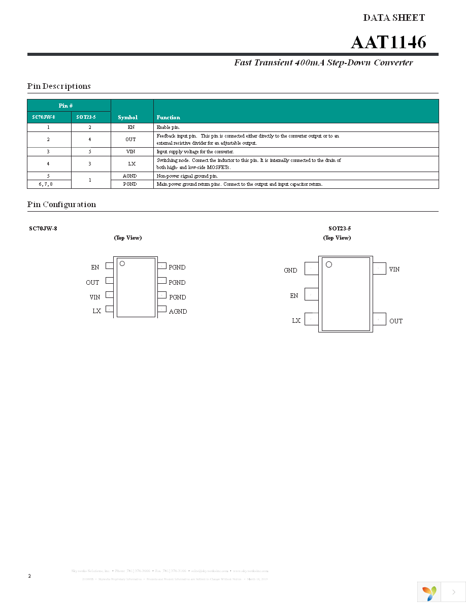 AAT1146IJS-1.2-T1 Page 2