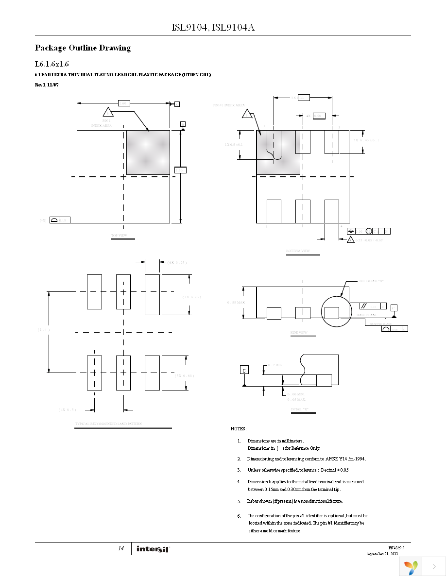 ISL9104AIRUWZ-T7A Page 14