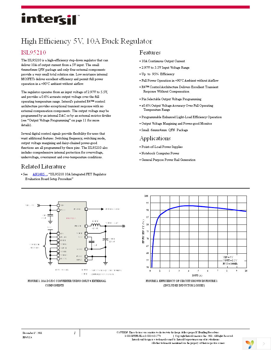 ISL95210HRZ-T7A Page 1