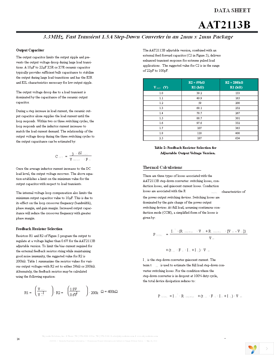 AAT2113BIXS-0.6-T1 Page 14