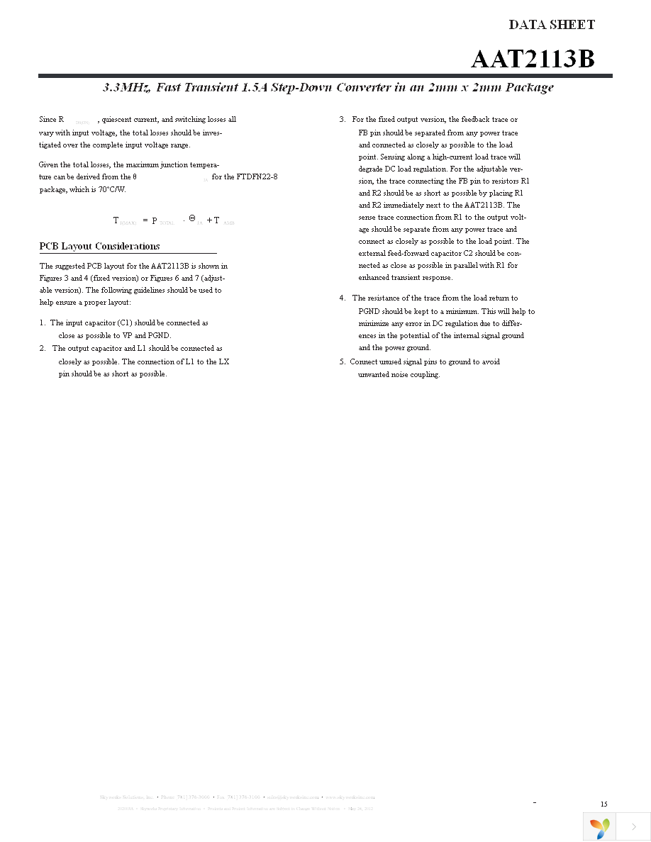 AAT2113BIXS-0.6-T1 Page 15