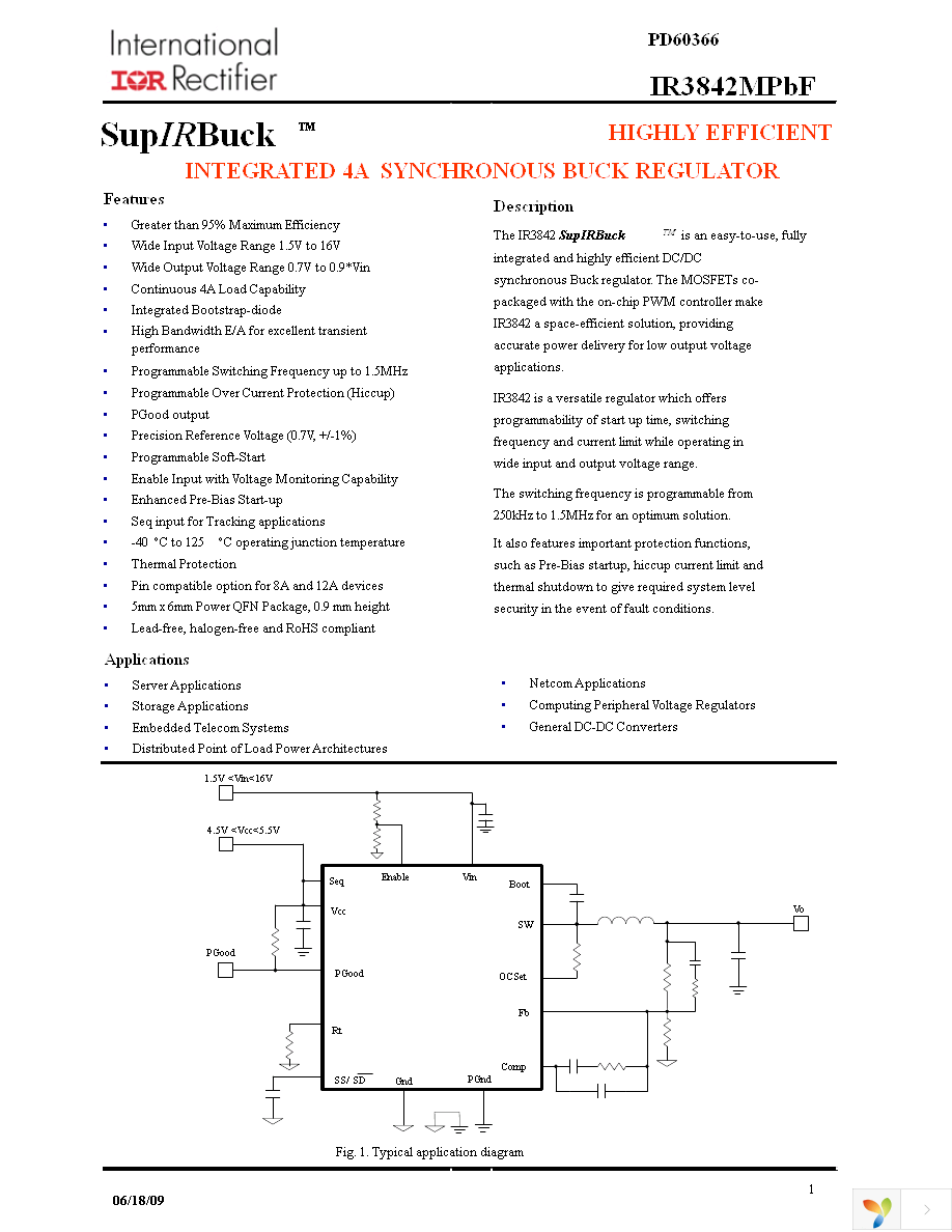 IR3842MTRPBF Page 1