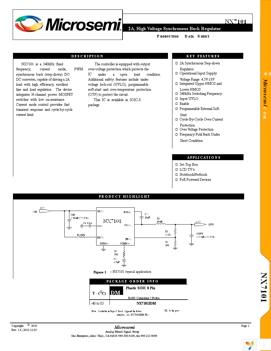 NX7101IDMTR Page 1