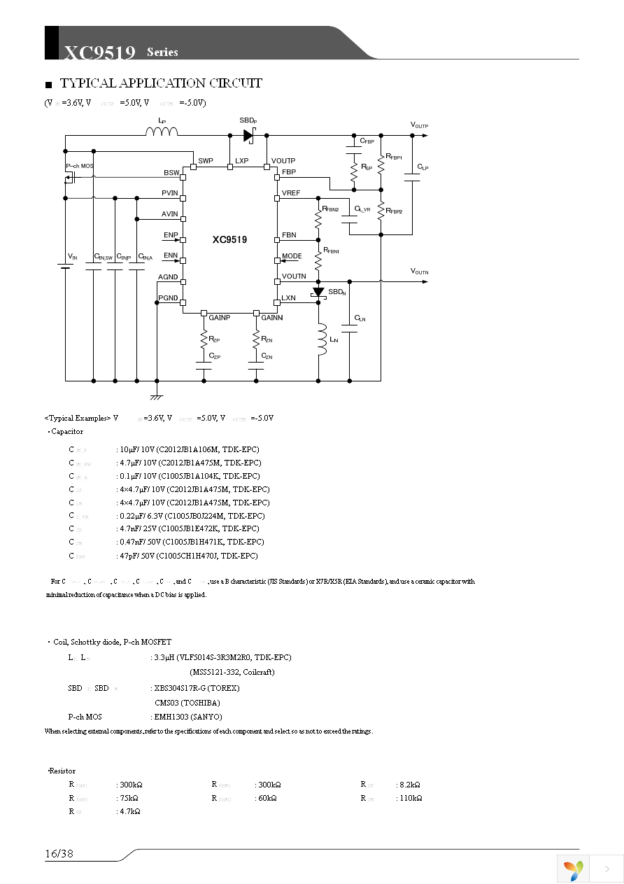 XC9519A12AZR-G Page 16