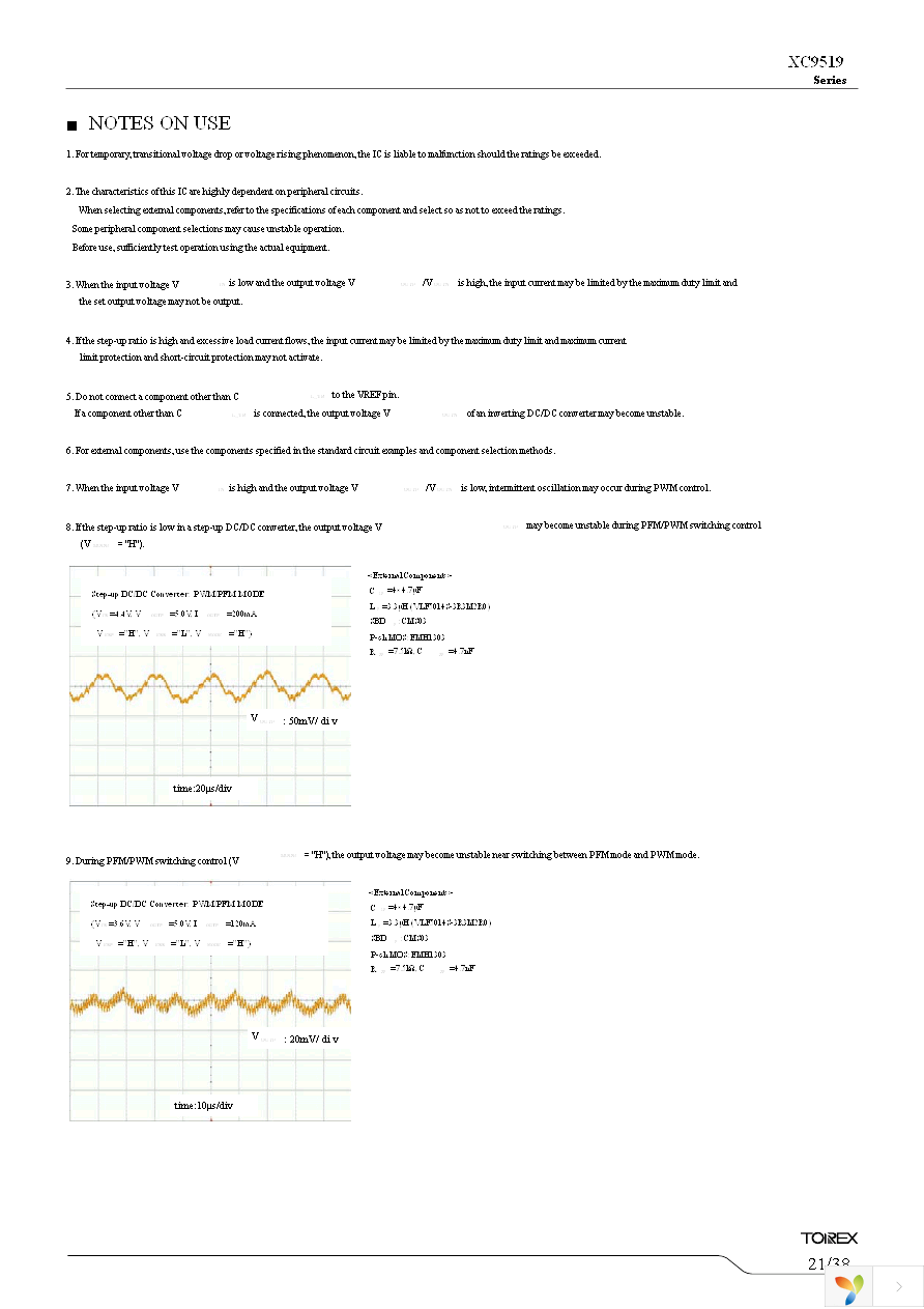 XC9519A12AZR-G Page 21