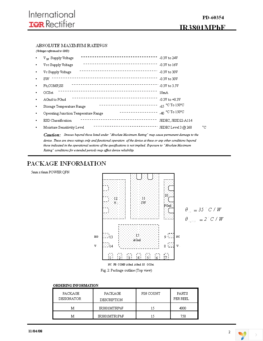 IR3801MTRPBF Page 2