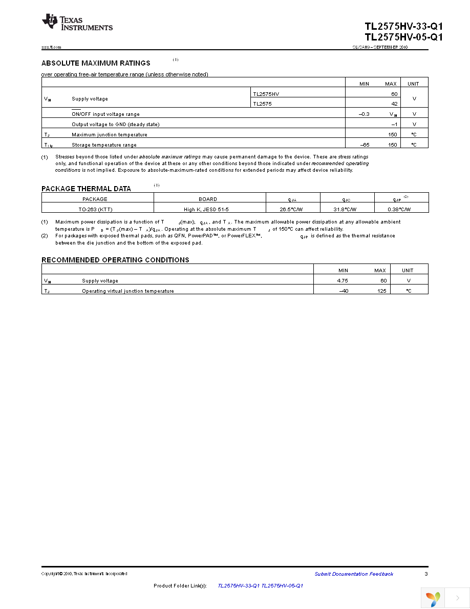 TL2575HV-33QKTTRQ1 Page 3