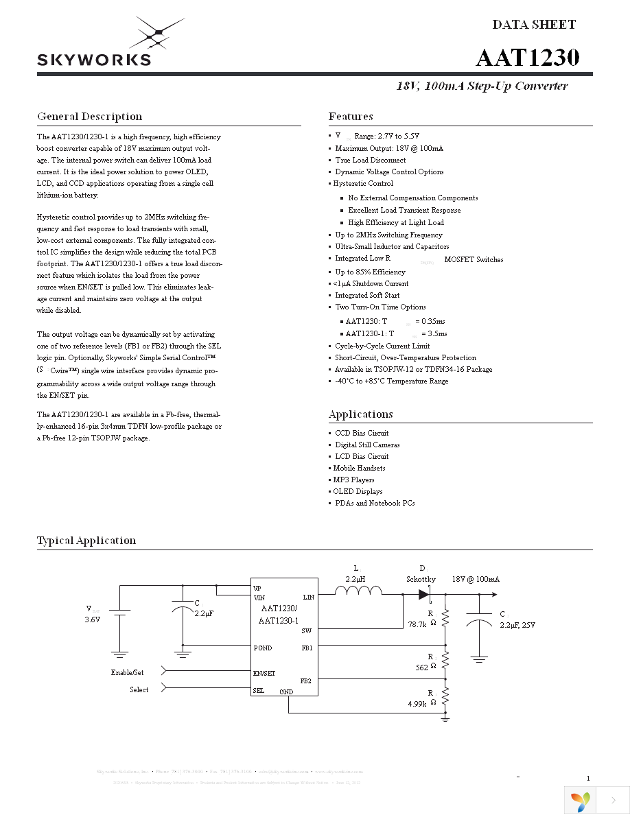 AAT1230ITP-T1 Page 1