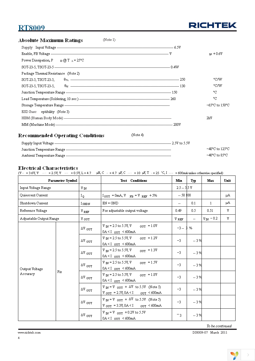 RT8009GJ5 Page 4