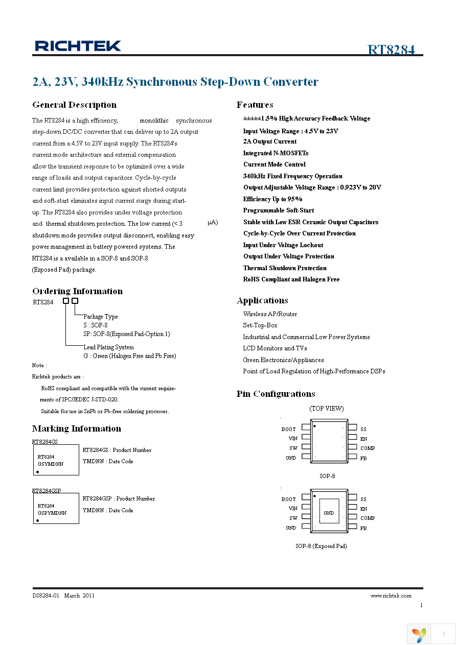 RT8284NGS Page 1