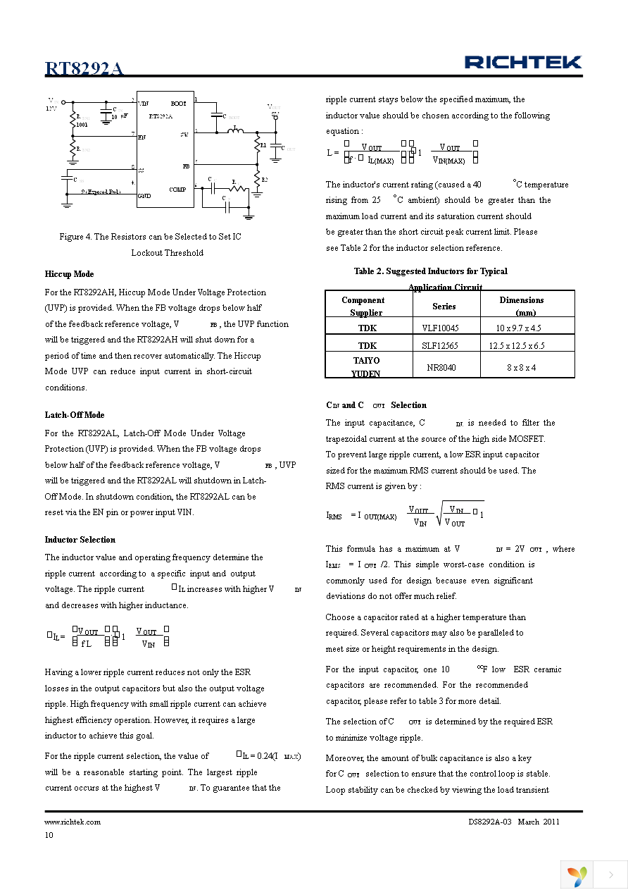 RT8292AHGSP Page 10