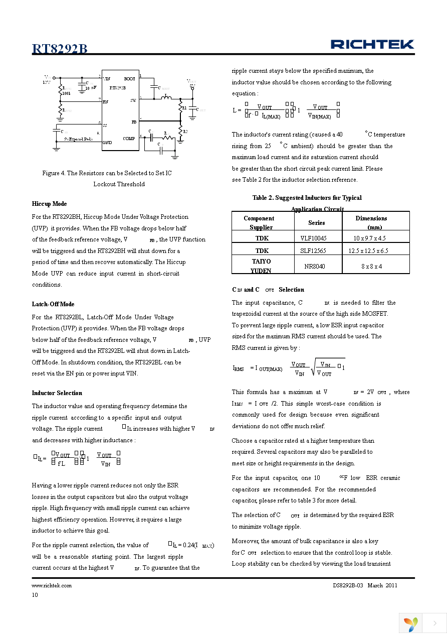 RT8292BHGSP Page 10