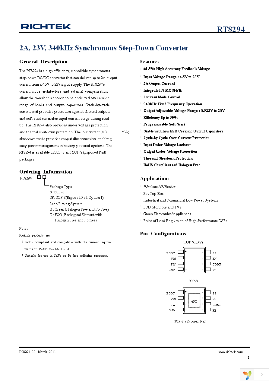 RT8294GSP Page 1