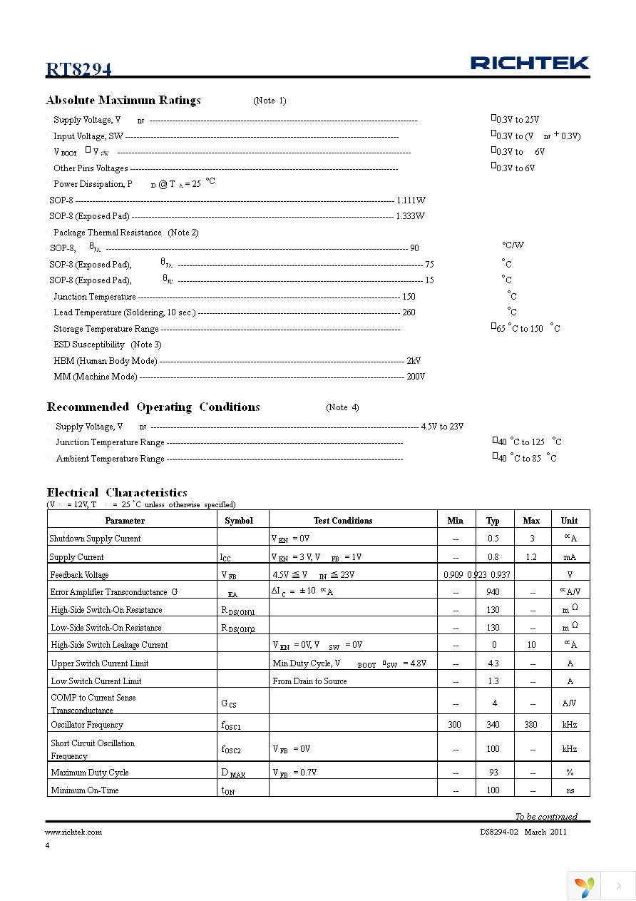 RT8294GSP Page 4