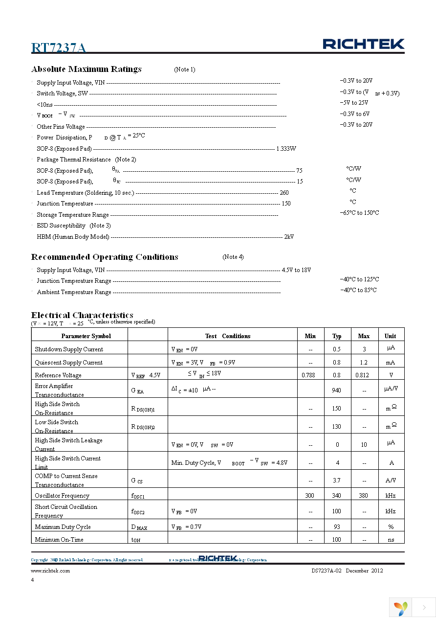 RT7237AHGSP Page 4