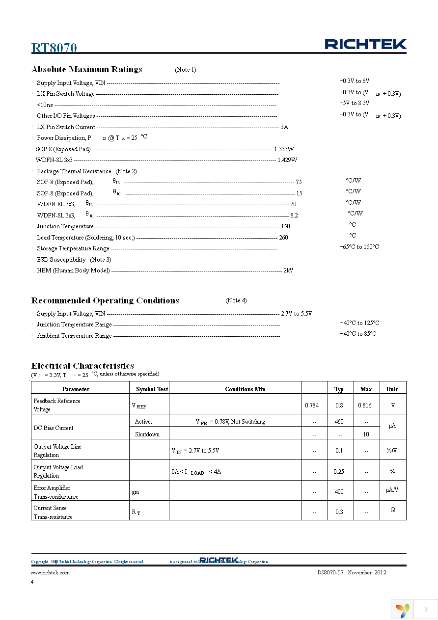 RT8070ZQW Page 4