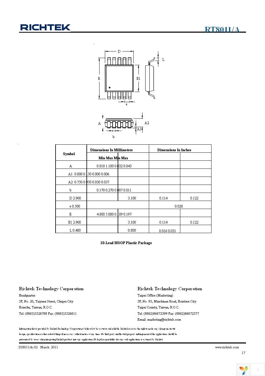 RT8011AGQW Page 17